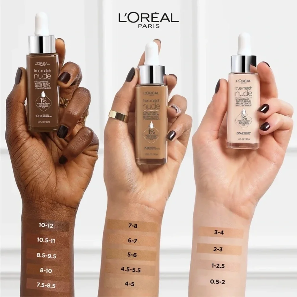 3/$12 L’Oréal 10-12 Very Deep True Match Nude Hyaluronic Tinted Serum 1oz